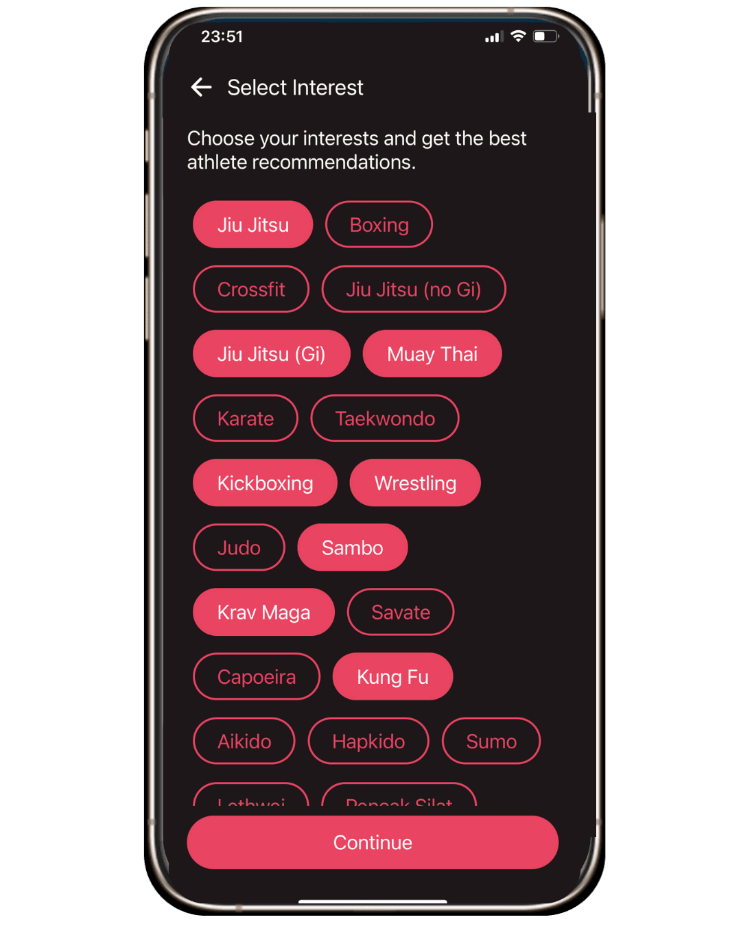 Discipline Selection